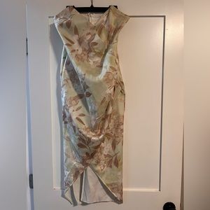 ASOS Floral Midi Dress with Sweetheart Neckline